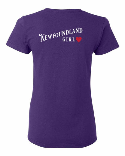 Newfoundland Girl Left Chest and Back Women's Tee