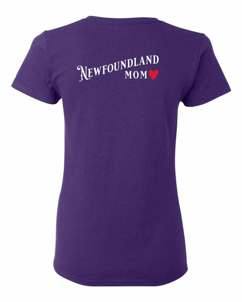 Newfoundland Mom Left Chest and Back Women's Tee