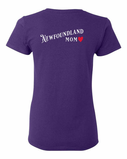 Newfoundland Mom Left Chest and Back Women's Tee