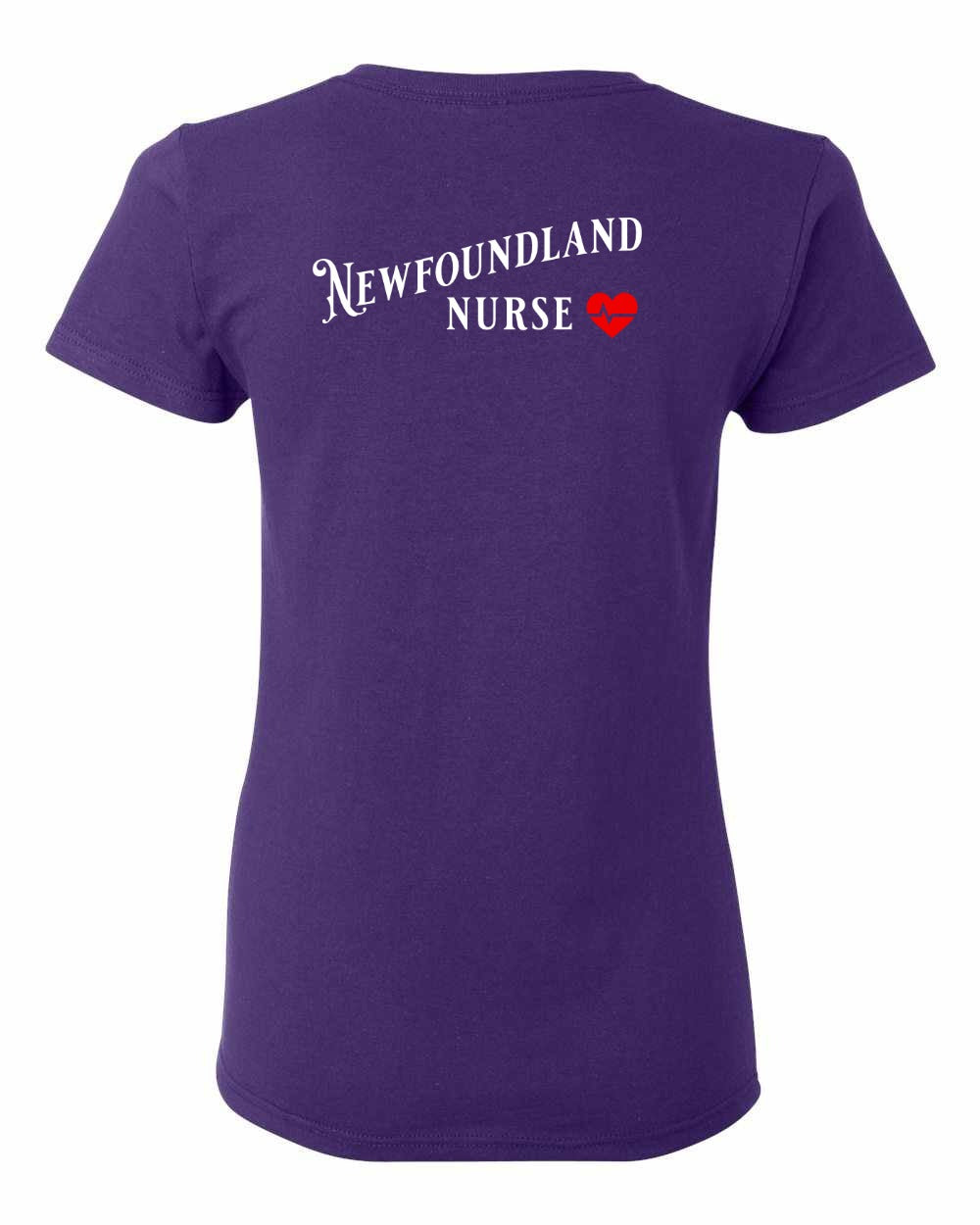 Newfoundland Nurse Left Chest and Back Women's Tee