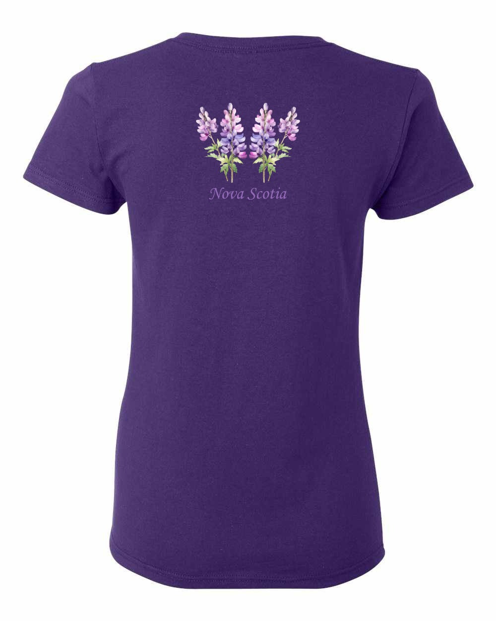 Nova Scotia Lupins Left Chest and Back womens-tee