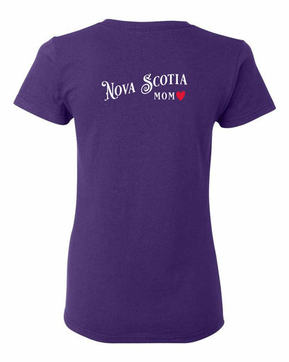 Nova Scotia Mom Left Chest and Back womens-tee