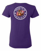 Proud to be Canadian Beaver Left Chest and Back Women's Tee - Gildan Canada (sewn Internationally)
