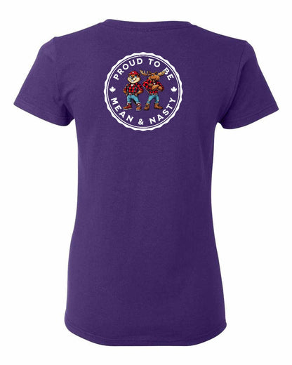 Proud to be Mean and Nasty Leaf Left Chest And Back Women's Tee