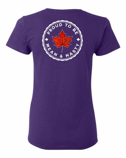 Proud to be Mean and Nasty Leaf Left Chest and Back Women's Tee