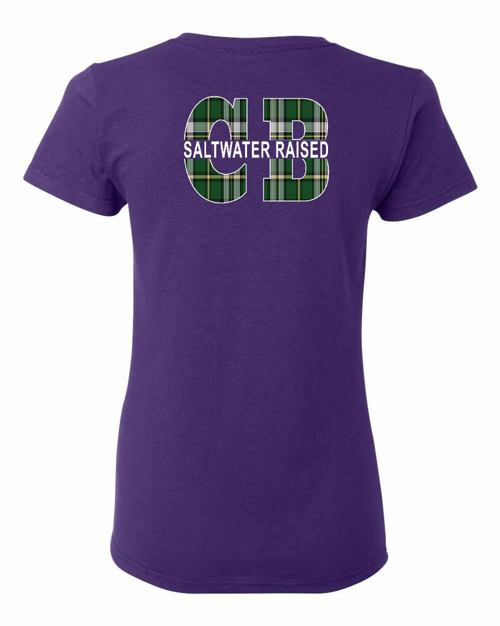 Saltwater Raised Left Chest and Back Women's Tee
