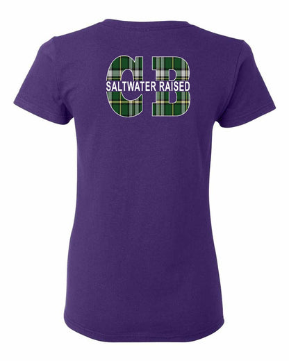 Saltwater Raised Left Chest and Back Women's Tee