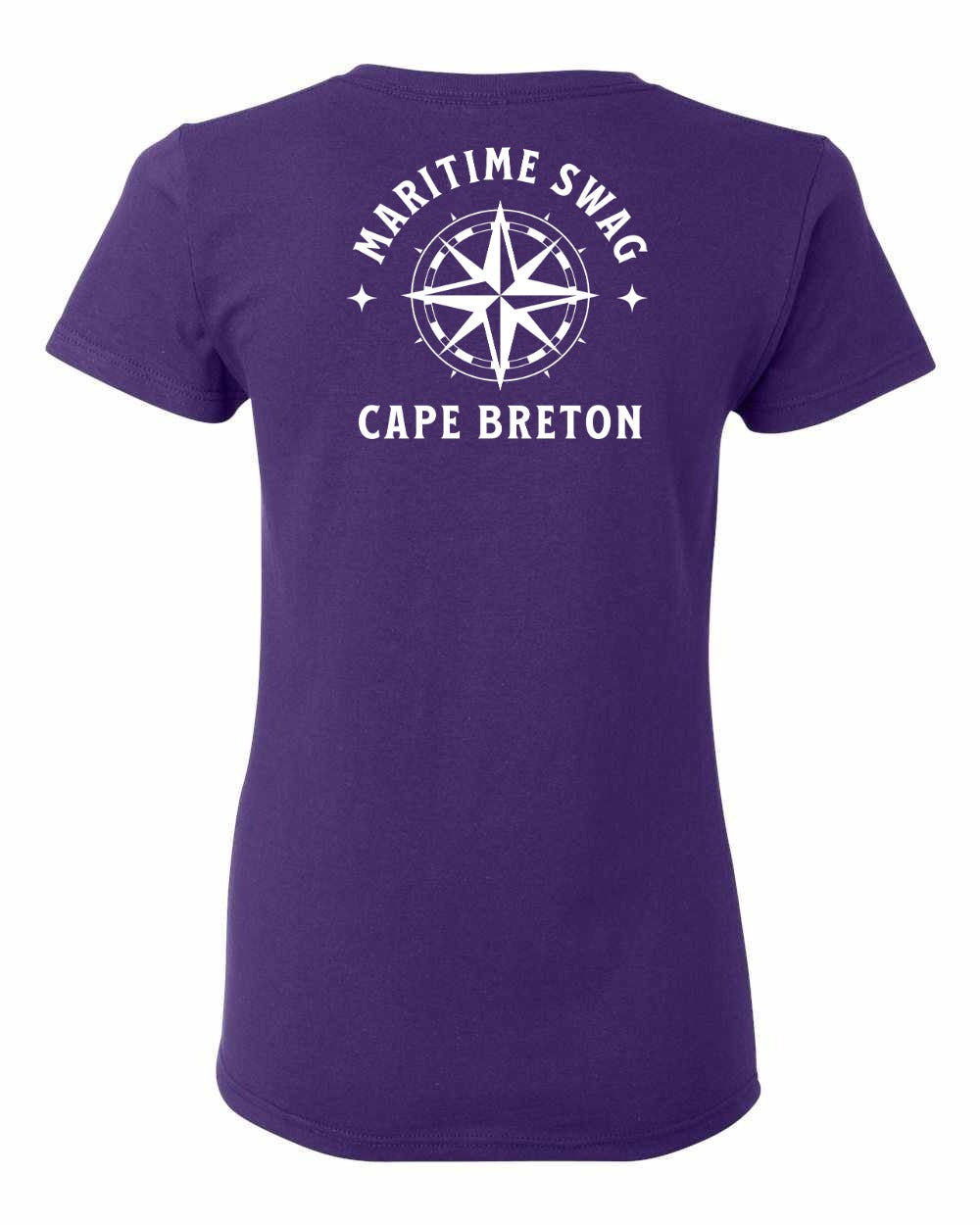 Maritime Swag Cape Breton Compass Left Chest and Back Women's Tee