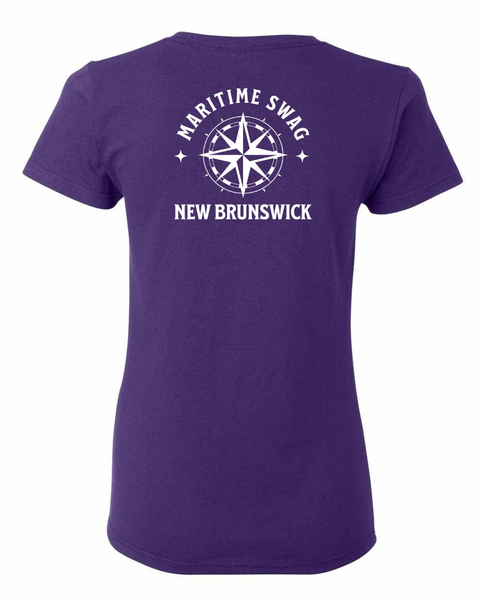 Maritime Swag New Brunswick Compass Left Chest and Back Women's Tee