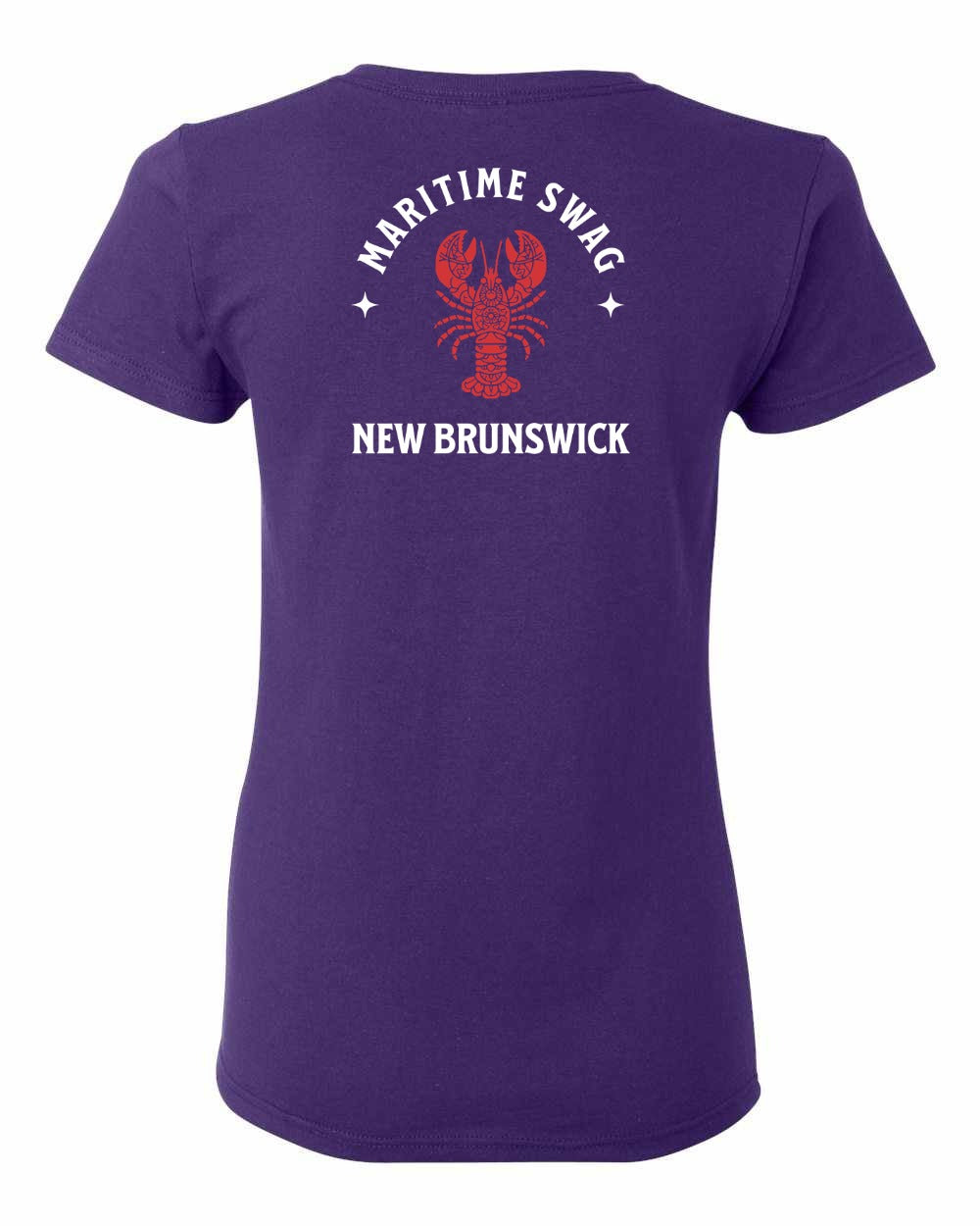 Maritime Swag New Brunswick Mandala Red Lobster Left Chest and Back Women's Tee