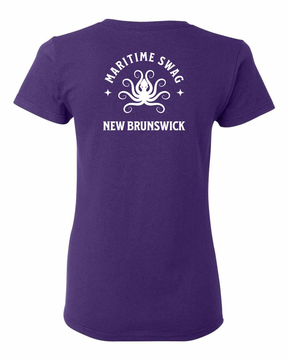Maritime Swag New Brunswick Octopus Left Chest and Back Women's Tee