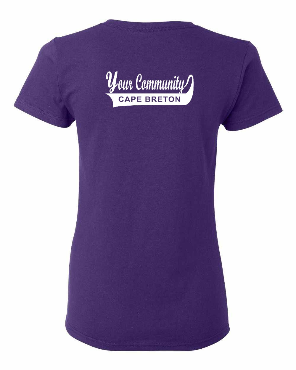 Custom Your Community Swoop (CB) Left Chest and Back Women's Tee