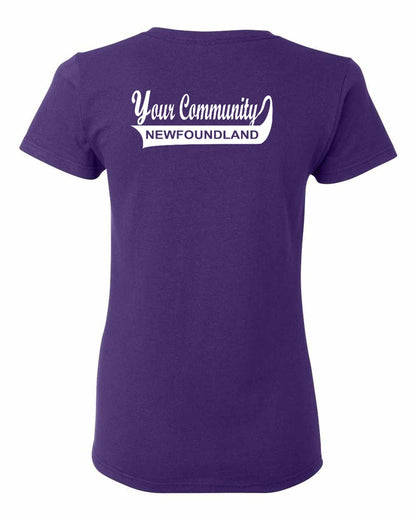 Custom Your Community Swoop (Newfoundland) Left Chest and Back Women's Tee