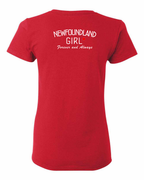 NFLD Girl Forever and Always Left Chest and Back Women's Tee