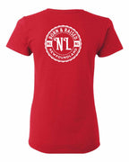 Born & Raised NFLD Left Chest and Back Women's Tee