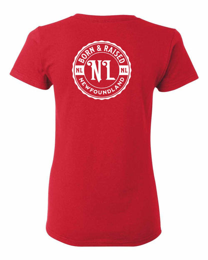 Born & Raised Newfoundland Left Chest and Back Women's Tee