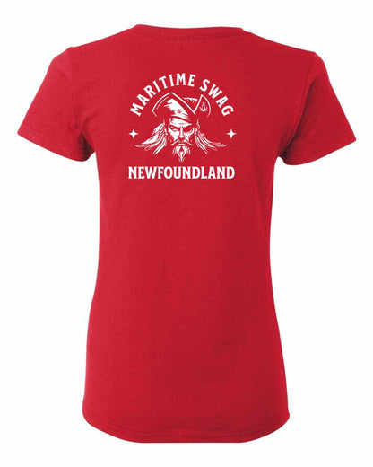Maritime Swag Newfoundland Pirate Left Chest and Back Women's Tee