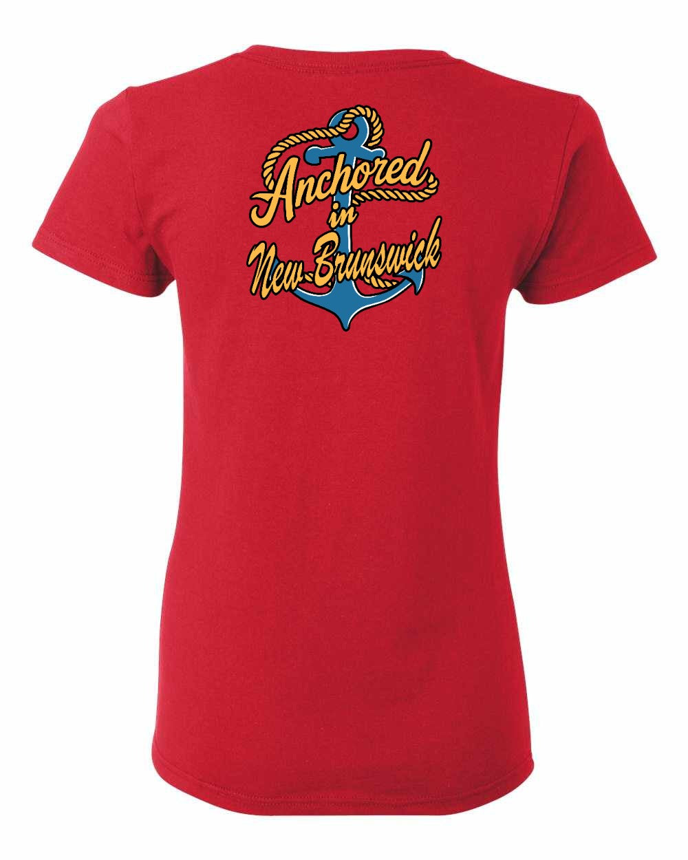 Anchored in NB Left Chest and Back Women's Tee