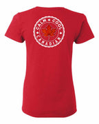 Calm Cool Canadian Leaf Left Chest And Back Women's Tee - Gildan Canada (sewn Internationally)