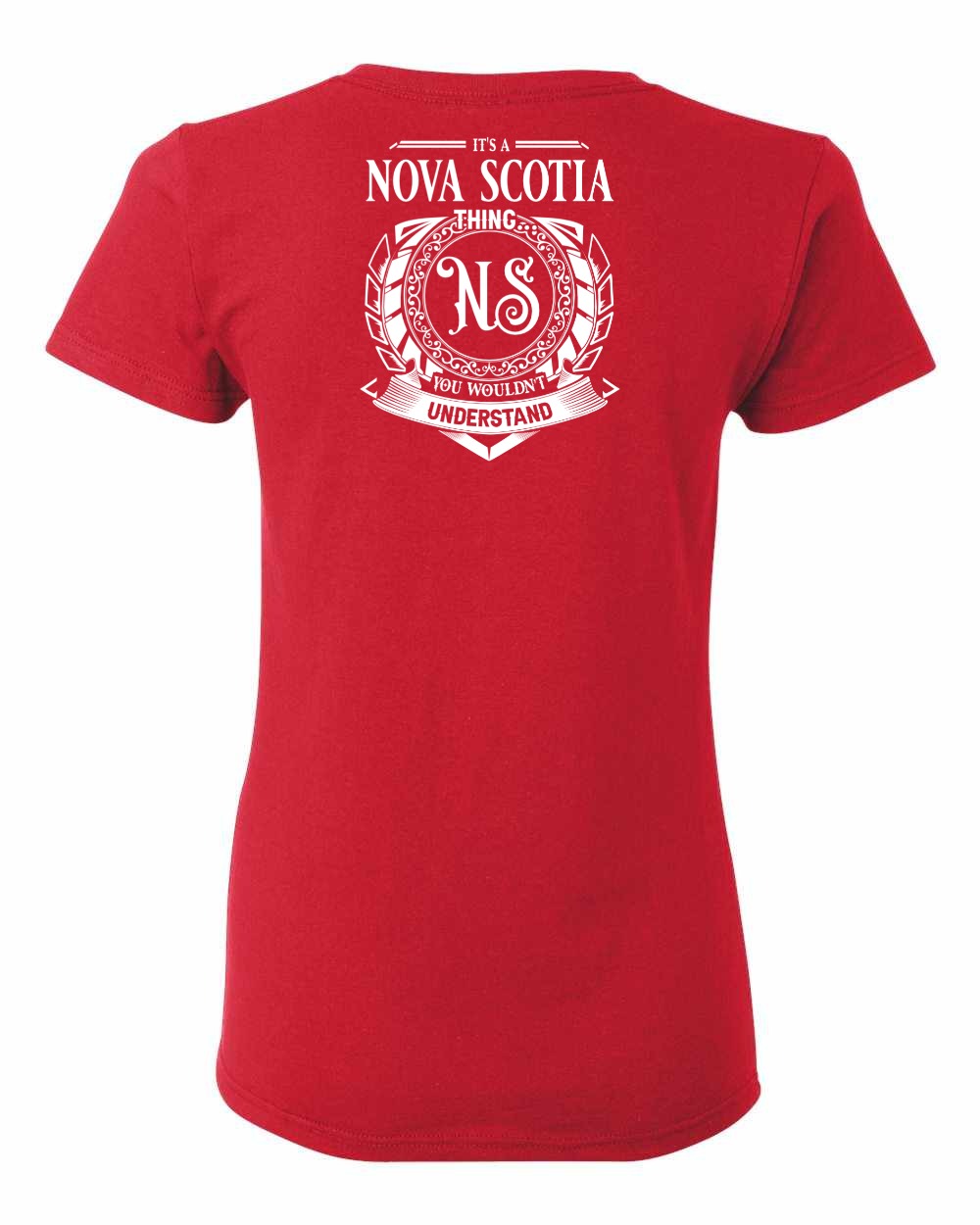 It's  A Nova Scotia Thing Left Chest and Back womens-tee