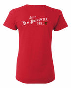 Just a NB Girl Tartan Left Chest and Back Women's Tee
