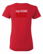 Living in Custom Made in NB Left Chest and Back Women's Tee