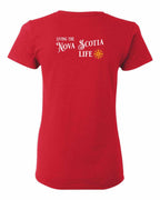 Living the NS Life yellow Left Chest and Back Women's Tee