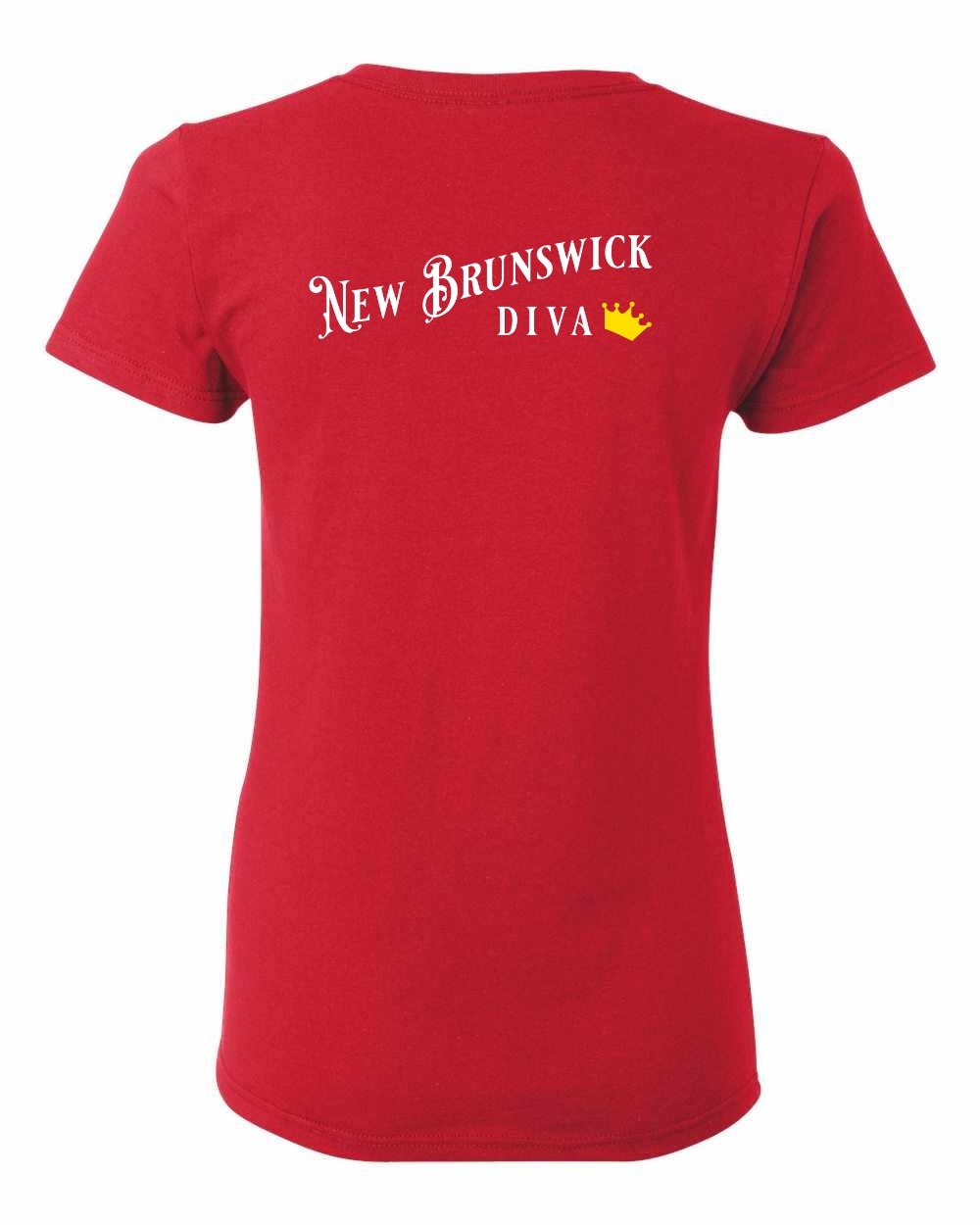New Brunswick Diva Left Chest and Back Women's Tee