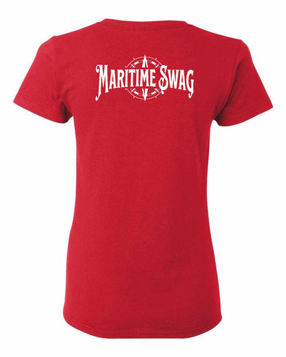 Maritime Swag Logo Left Chest and Back Women's Tee