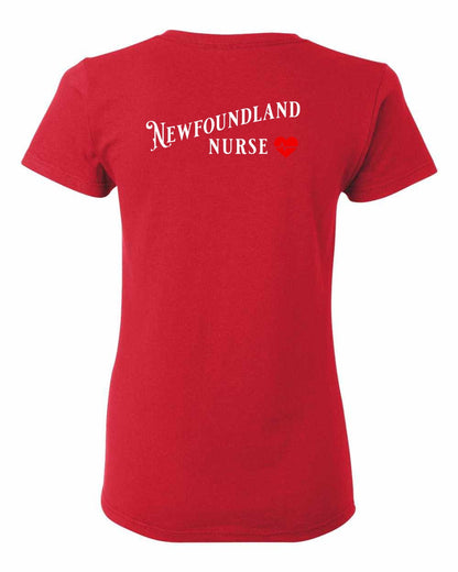 Newfoundland Nurse Left Chest and Back Women's Tee