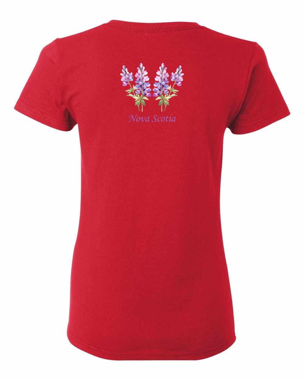 Nova Scotia Lupins Left Chest and Back womens-tee