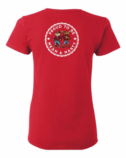 Proud to be Mean and Nasty Leaf Left Chest And Back Women's Tee