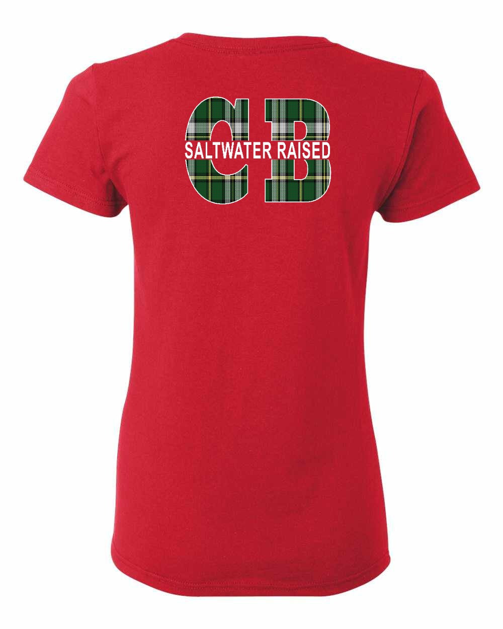 Saltwater Raised CB Left Chest and Back Women's Tee