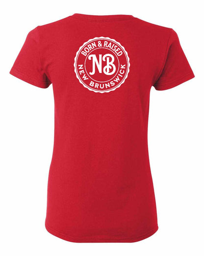 Born & Raised New Brunswick Left Chest and Back Women's Tee