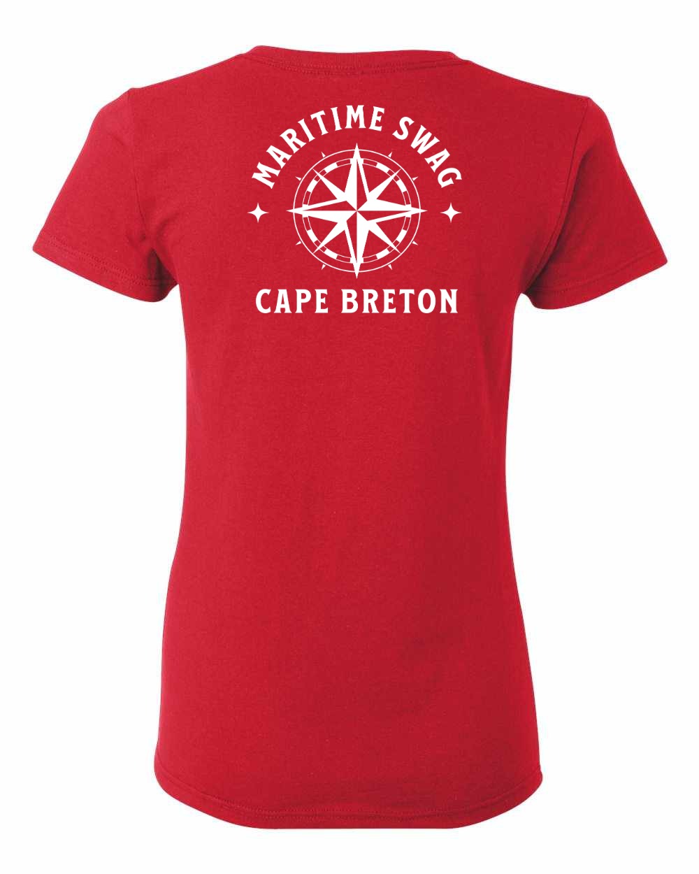 Maritime Swag Cape Breton Compass Left Chest and Back Women's Tee