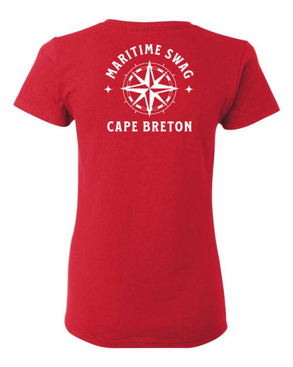 Maritime Swag Cape Breton Compass Left Chest and Back Women's Tee