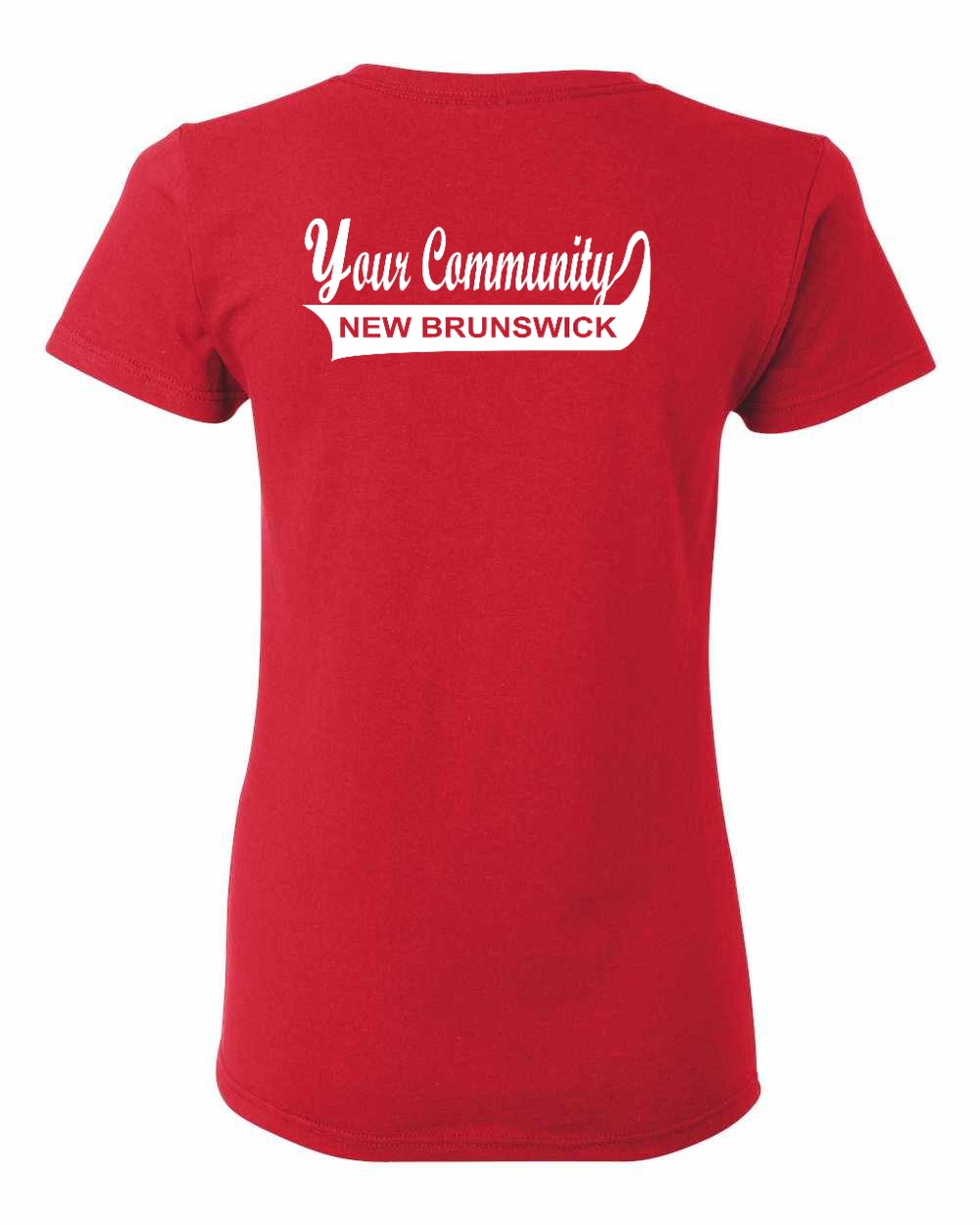 Your Community Swoop NB Left Chest and Back Women's Tee