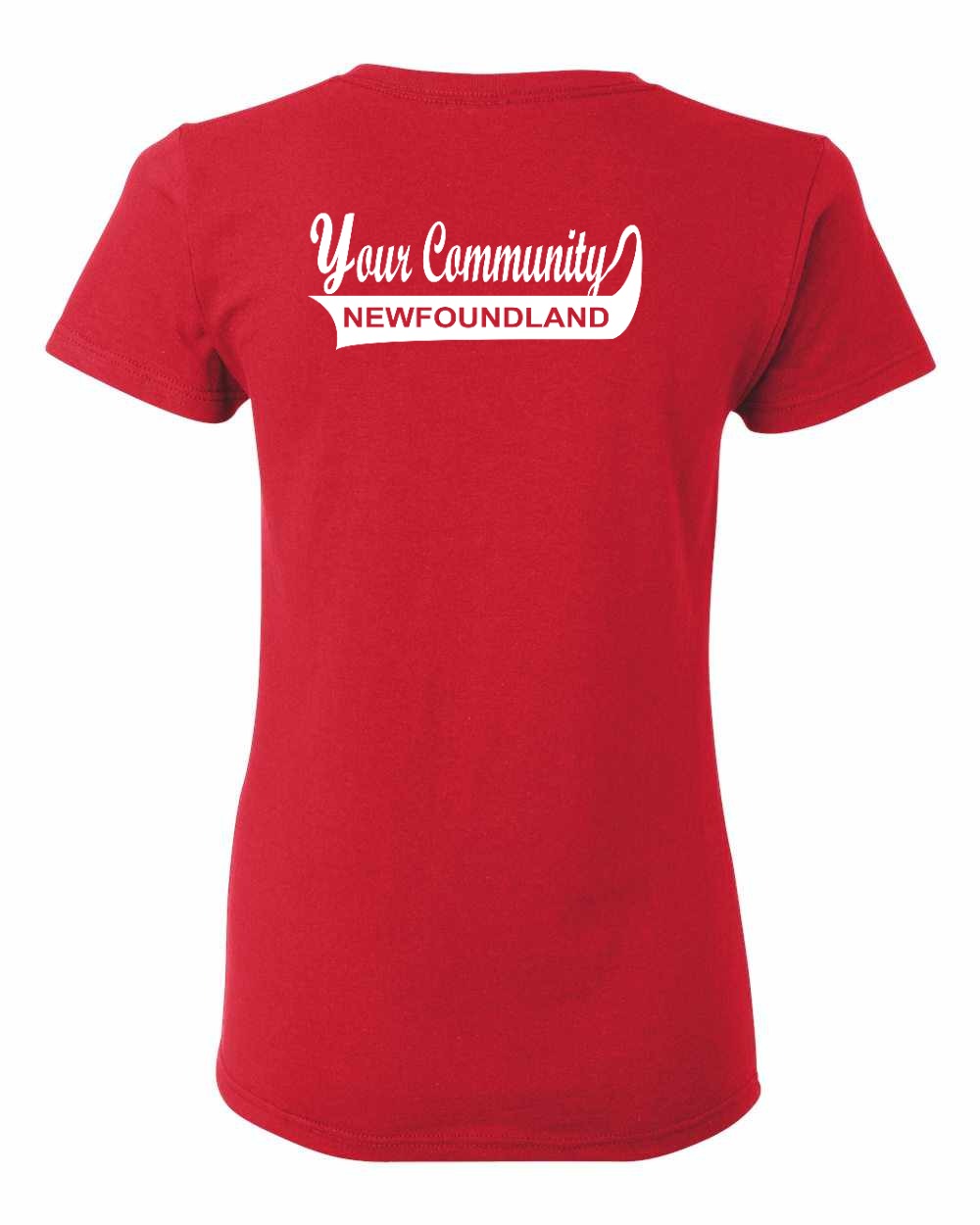 Custom Your Community Swoop (Newfoundland) Left Chest and Back Women's Tee