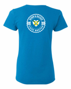 Born and Raised Heart Flag CB Left Chest and Back Women's Tee