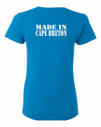 Made In CB White Left Chest and Back Women's Tee