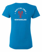Maritime Swag NFLD Mandala Red Lobster Left Chest and Back Women's Tee