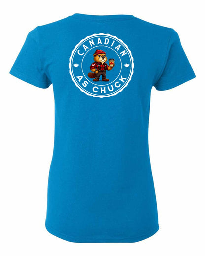Canadian as Chuck Left Chest And Back Women's Tee