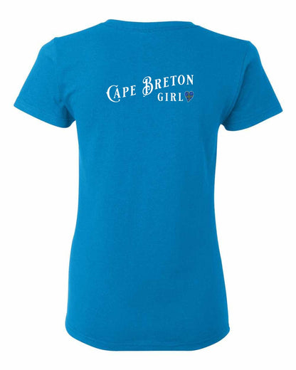 Cape Breton Girl Tartan Left Chest and Back Women's Tee