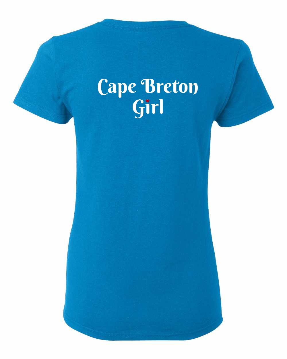 CB Girl Heart Dot Left Chest and Back Women's Tee