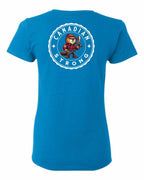 Canadian Strong Beaver Left Chest and Back Women's Tee - Gildan Canada (sewn Internationally)