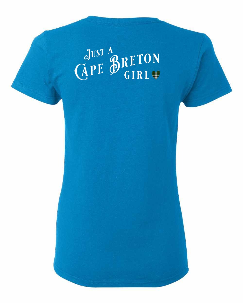 Just a Cape Breton Girl Tartan Left Chest and Back Women's Tee