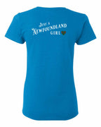 Just a NFLD Girl Tartan Left Chest and Back Women's Tee