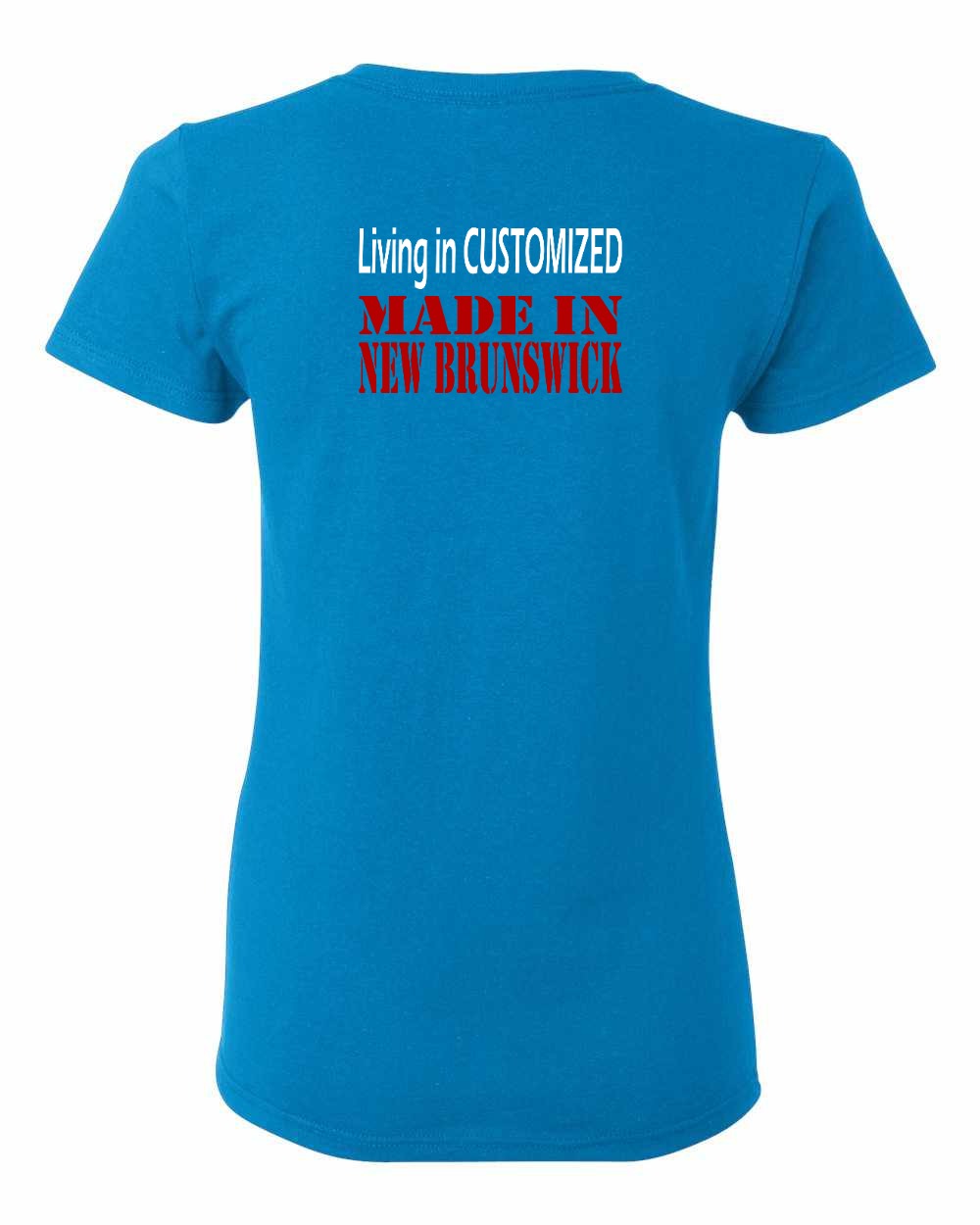Living in Custom Made in NB Left Chest and Back Women's Tee