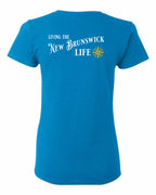 Living the NB Life yellow Left Chest and Back Women's Tee