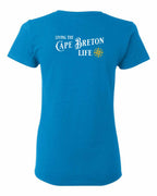 Living the CB Life yellow Left Chest and Back Women's Tee
